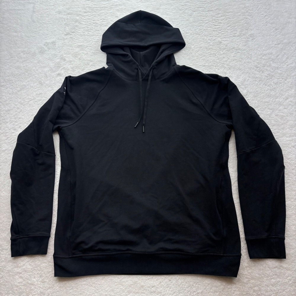 Lululemon City Sweat Pullover Hoodie Black XL TOLA Logo Raglan Activewear